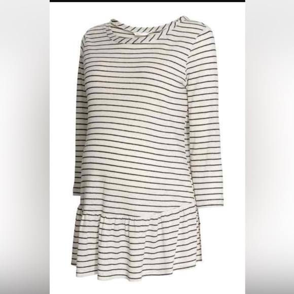 H&M Mama Linen Maternity Top – Striped, Size XS - Picture 1 of 5